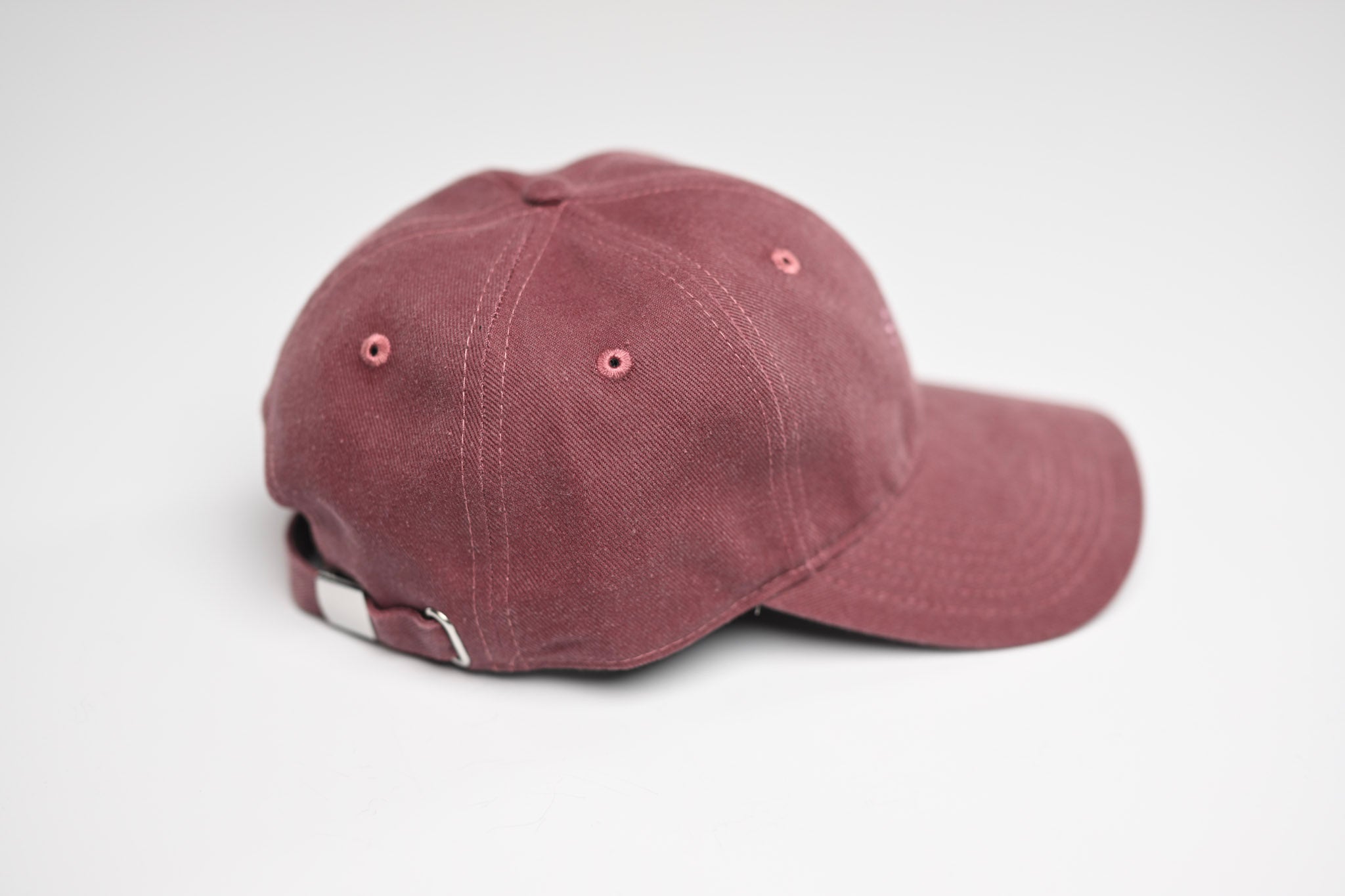 Denim Cotton Dad Hat - MAROON HEATHER