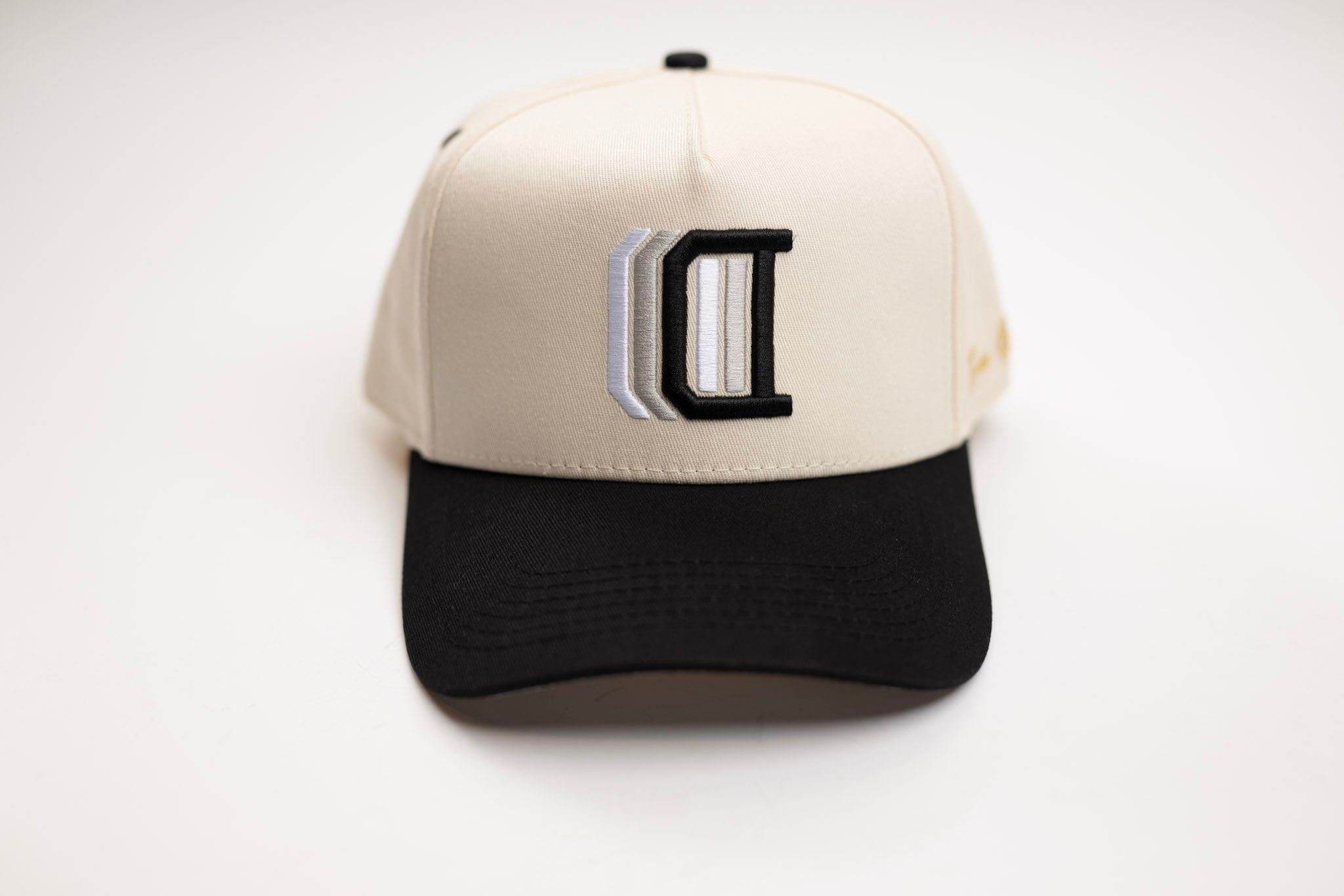 Inline D snapback - BLACK / OFFWHITE
