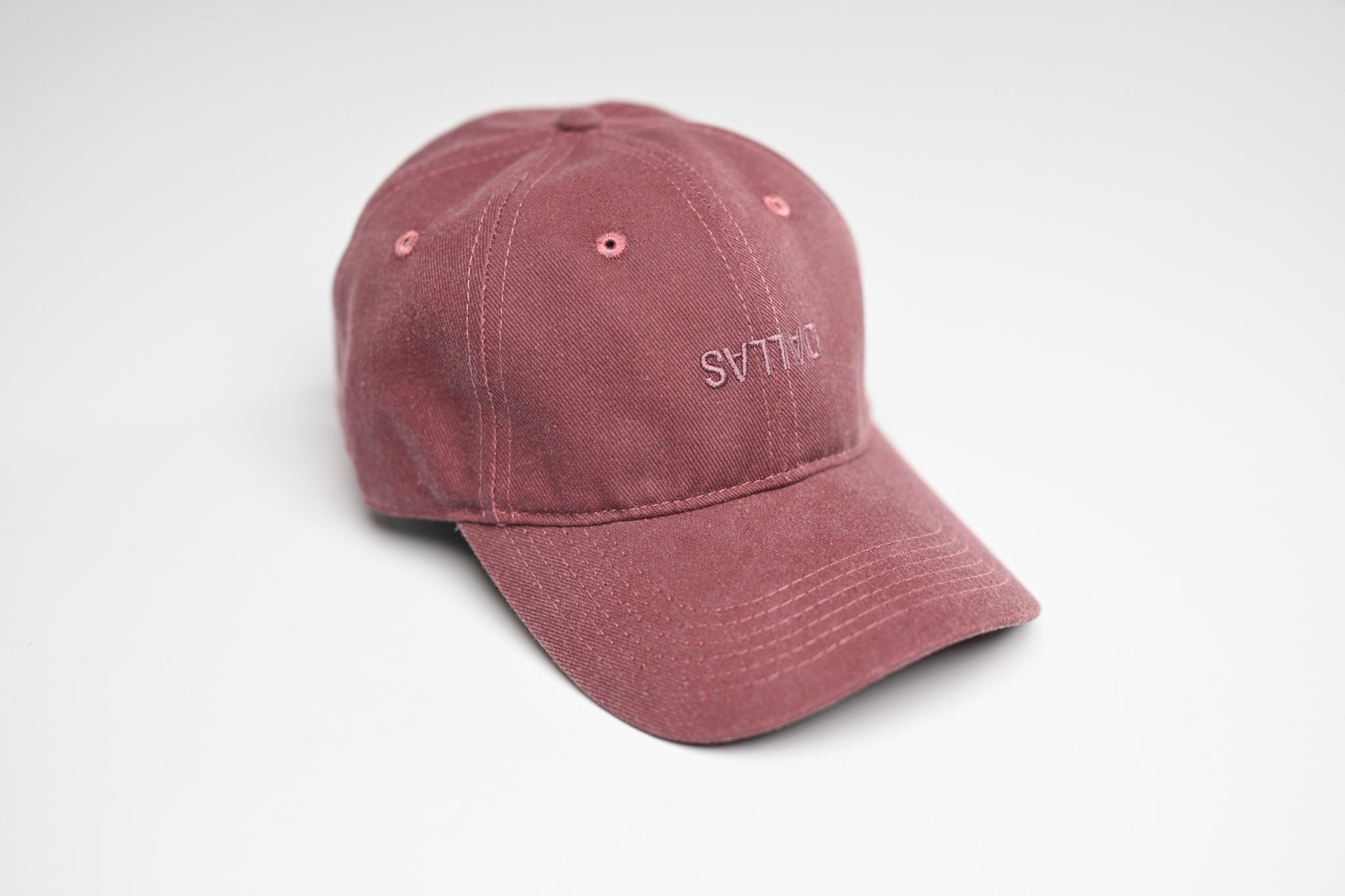 Denim Cotton Dad Hat - MAROON HEATHER