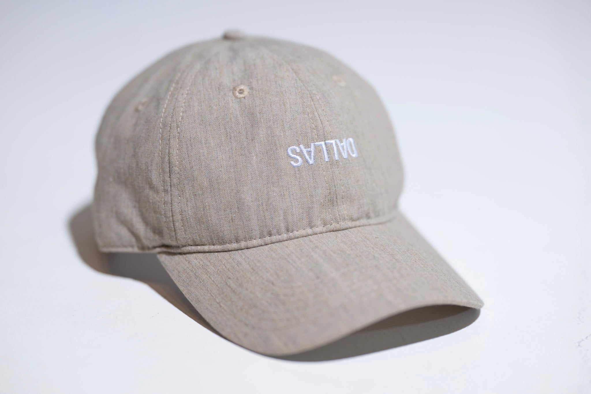 Denim Cotton Dad Hat - SAND HEATHER