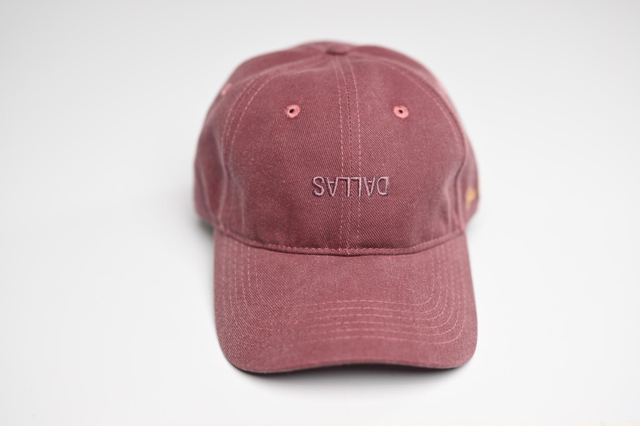 Denim Cotton Dad Hat - MAROON HEATHER