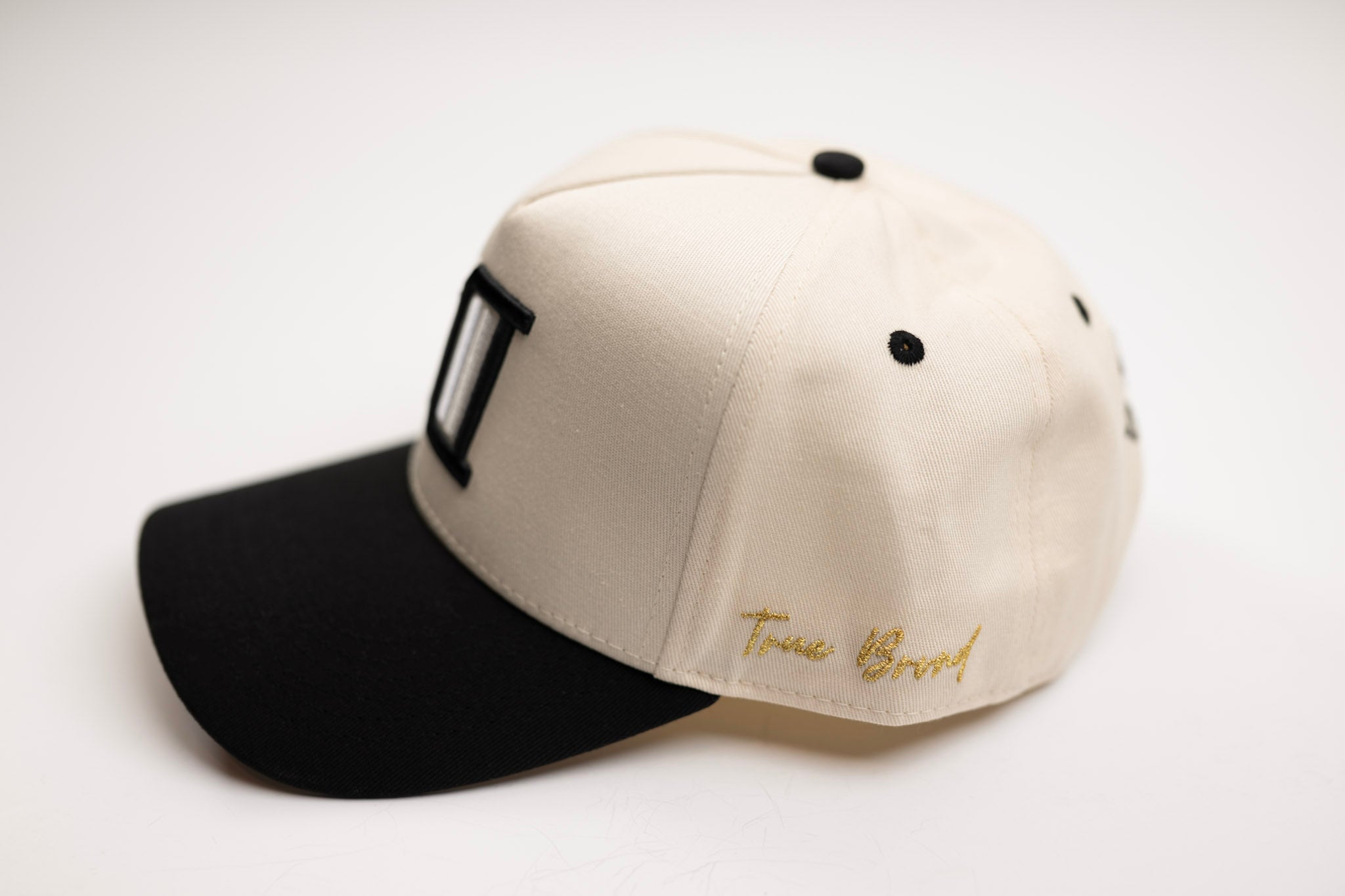 Inline D snapback - BLACK / OFFWHITE