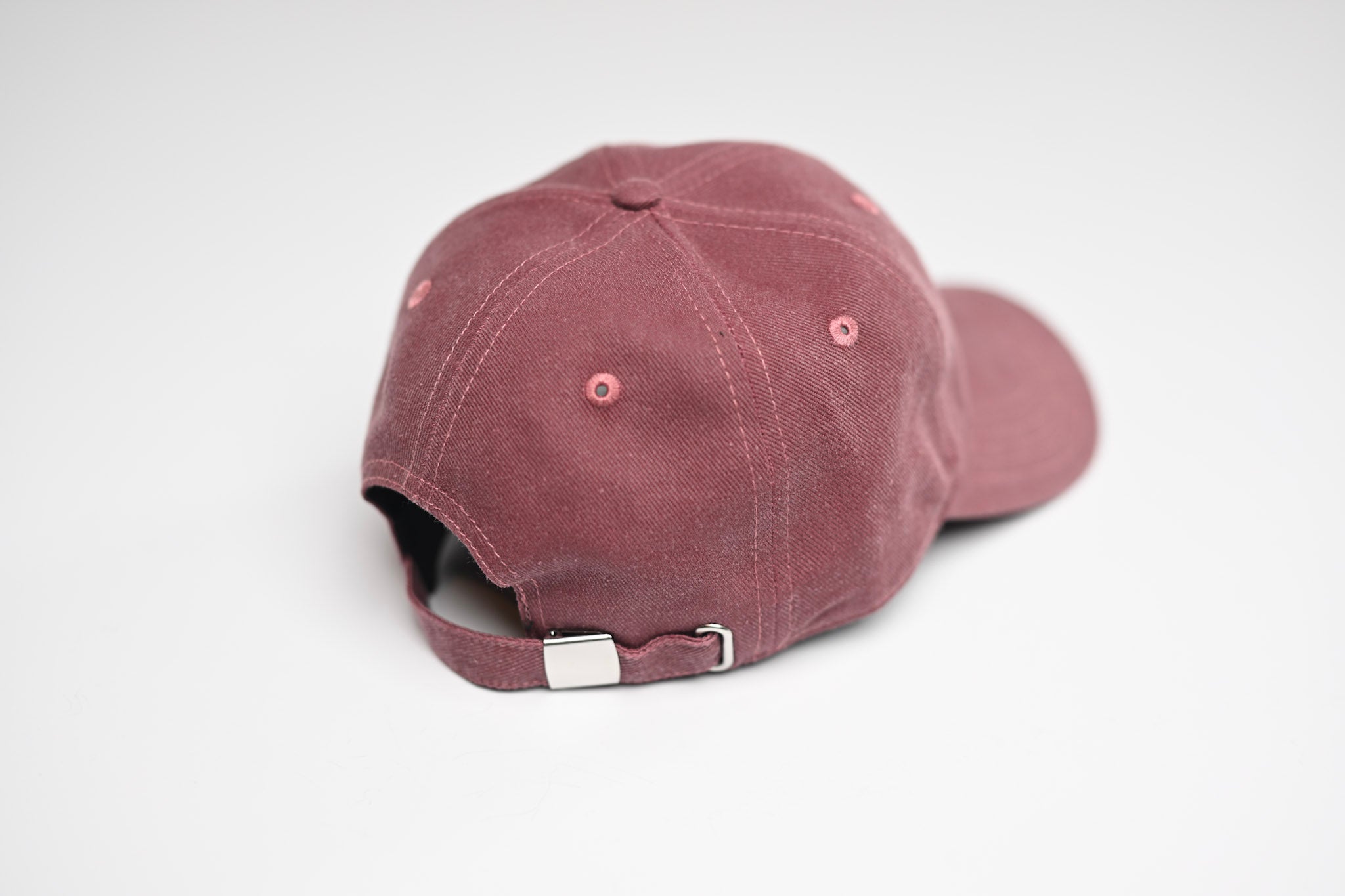Denim Cotton Dad Hat - MAROON HEATHER