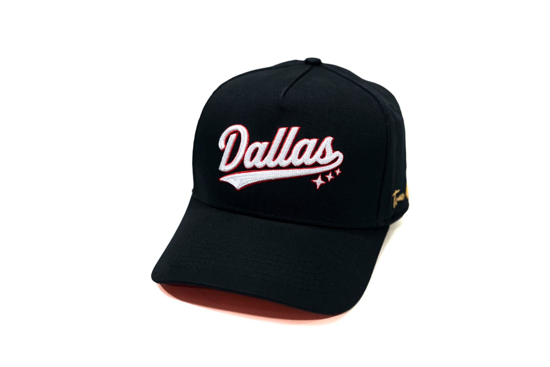 Dallas Script - BLACK w/ Red Outline