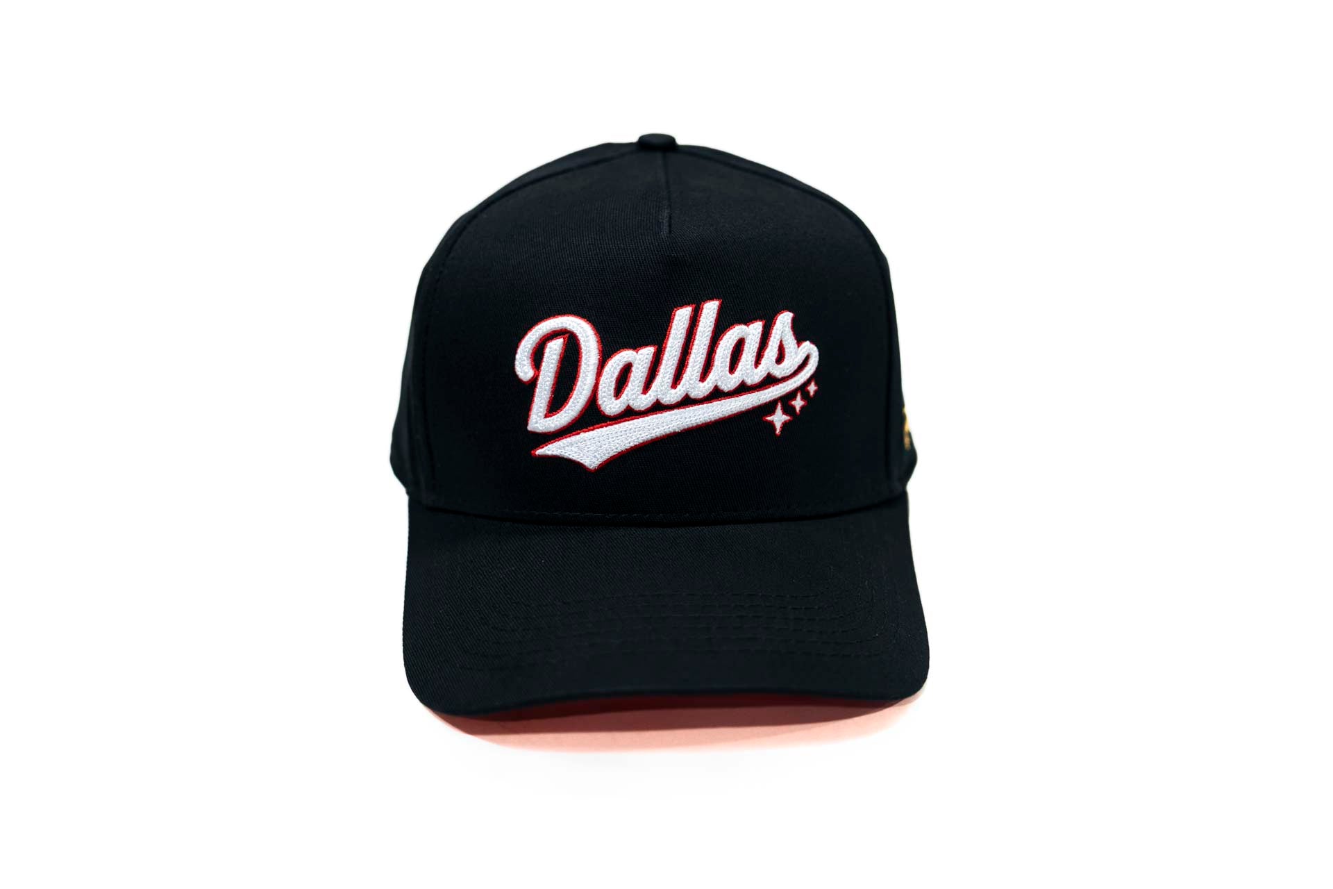 Dallas Script - BLACK w/ Red Outline