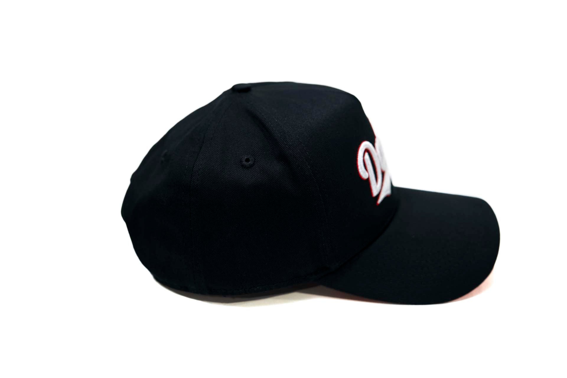Dallas Script - BLACK w/ Red Outline