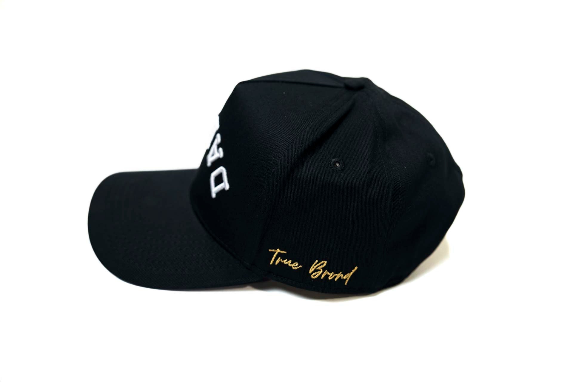 Precurved Dallas snapback - CLASSIC BLACK (Blue Underbrim)