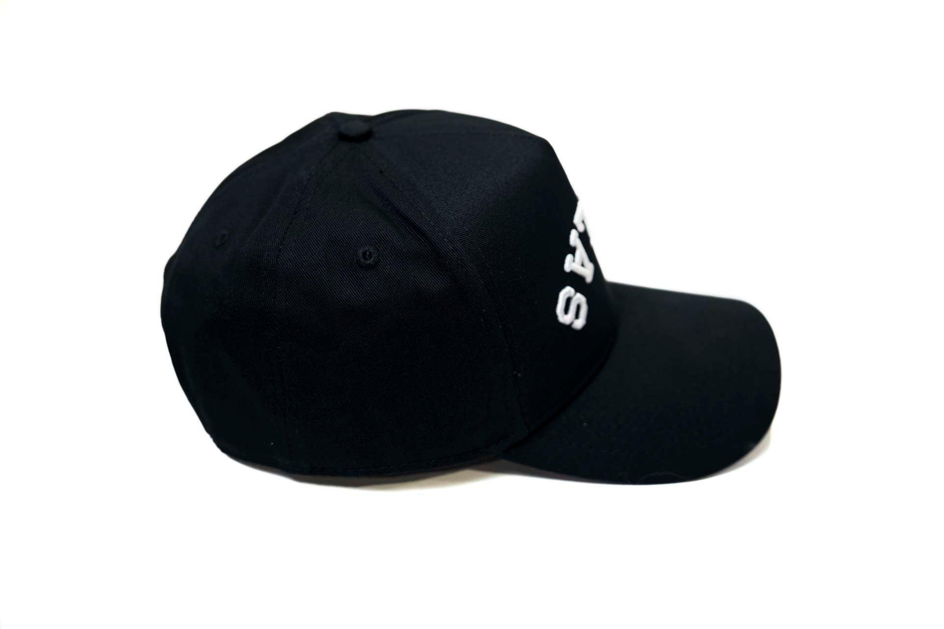 Precurved Dallas snapback - CLASSIC BLACK (Blue Underbrim)