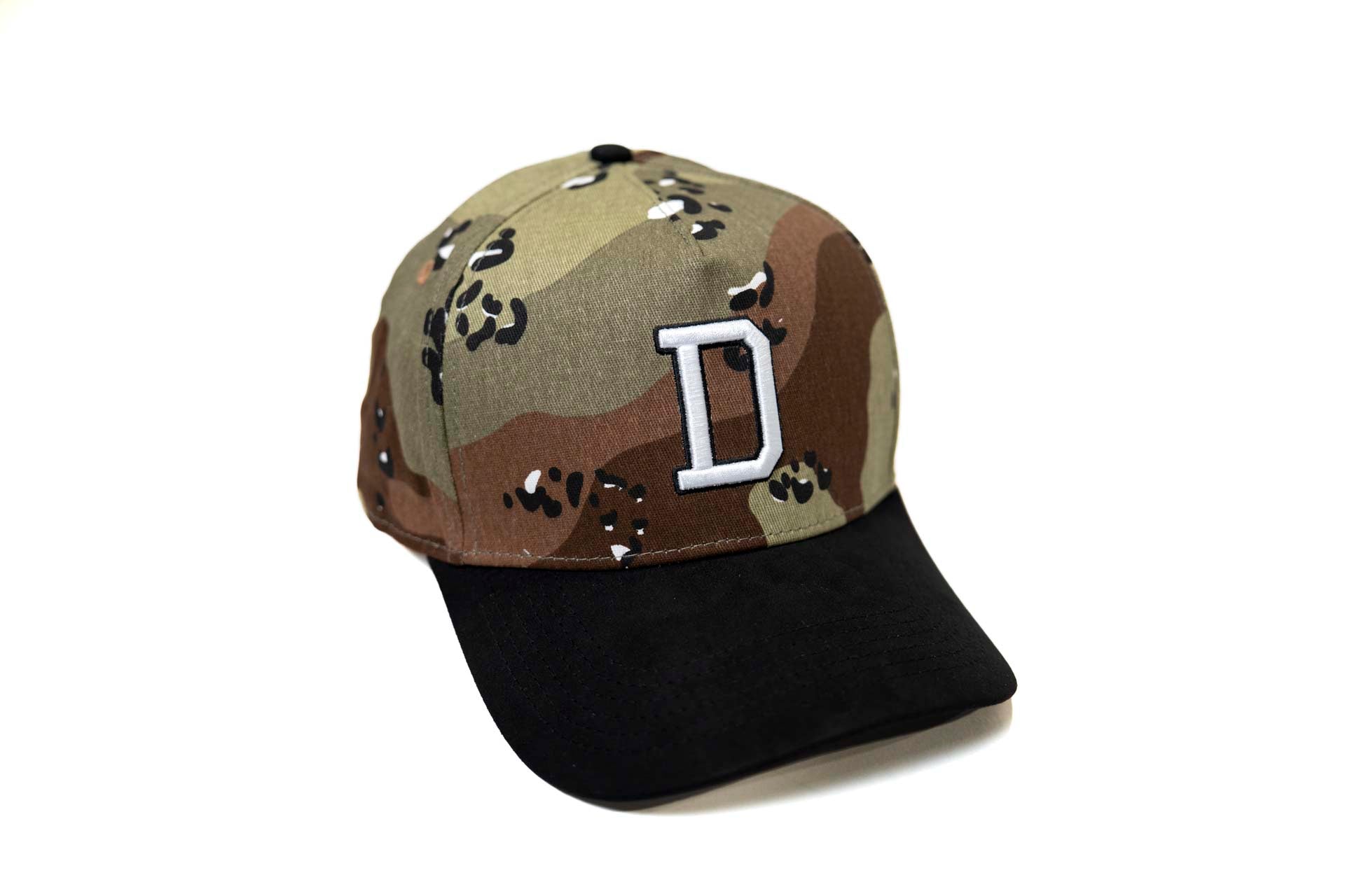 VINTAGE CAMO REVERSE "D" (V2) - BLACK / CAMO