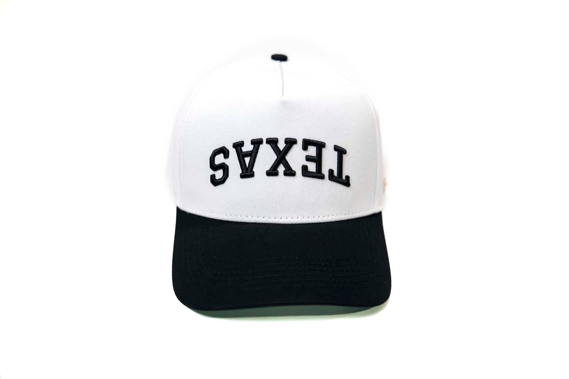 Upside Down Texas Snapback - BLACK / WHITE