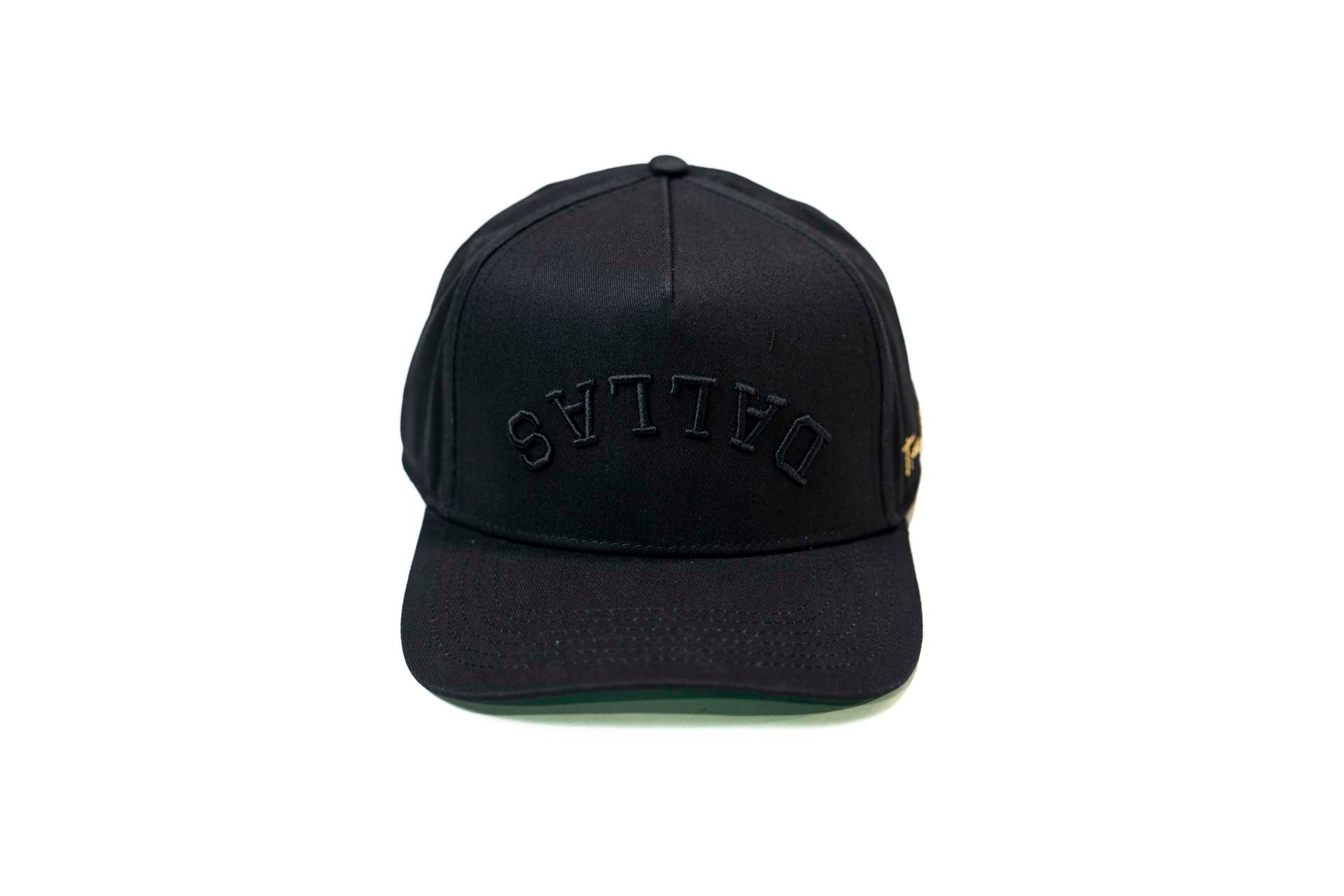 LC - Precurved Dallas snapback - BLACK / BLACK (Green)