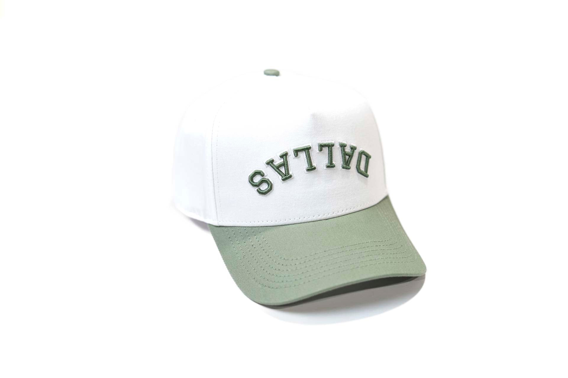 Precurved Dallas snapback - SAGE / WHITE