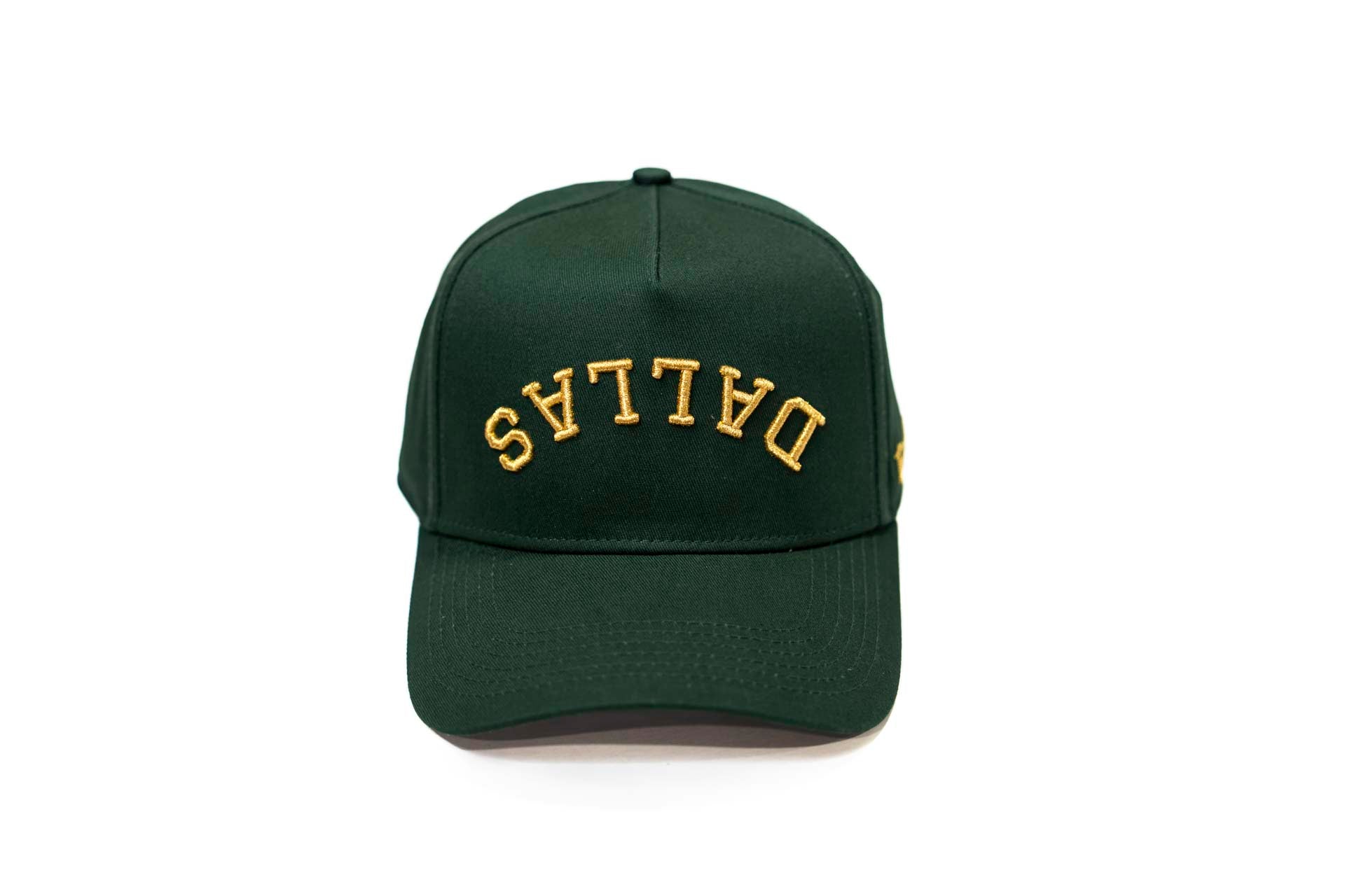 Precurved Dallas snapback - FOREST GREEN (w/gold)