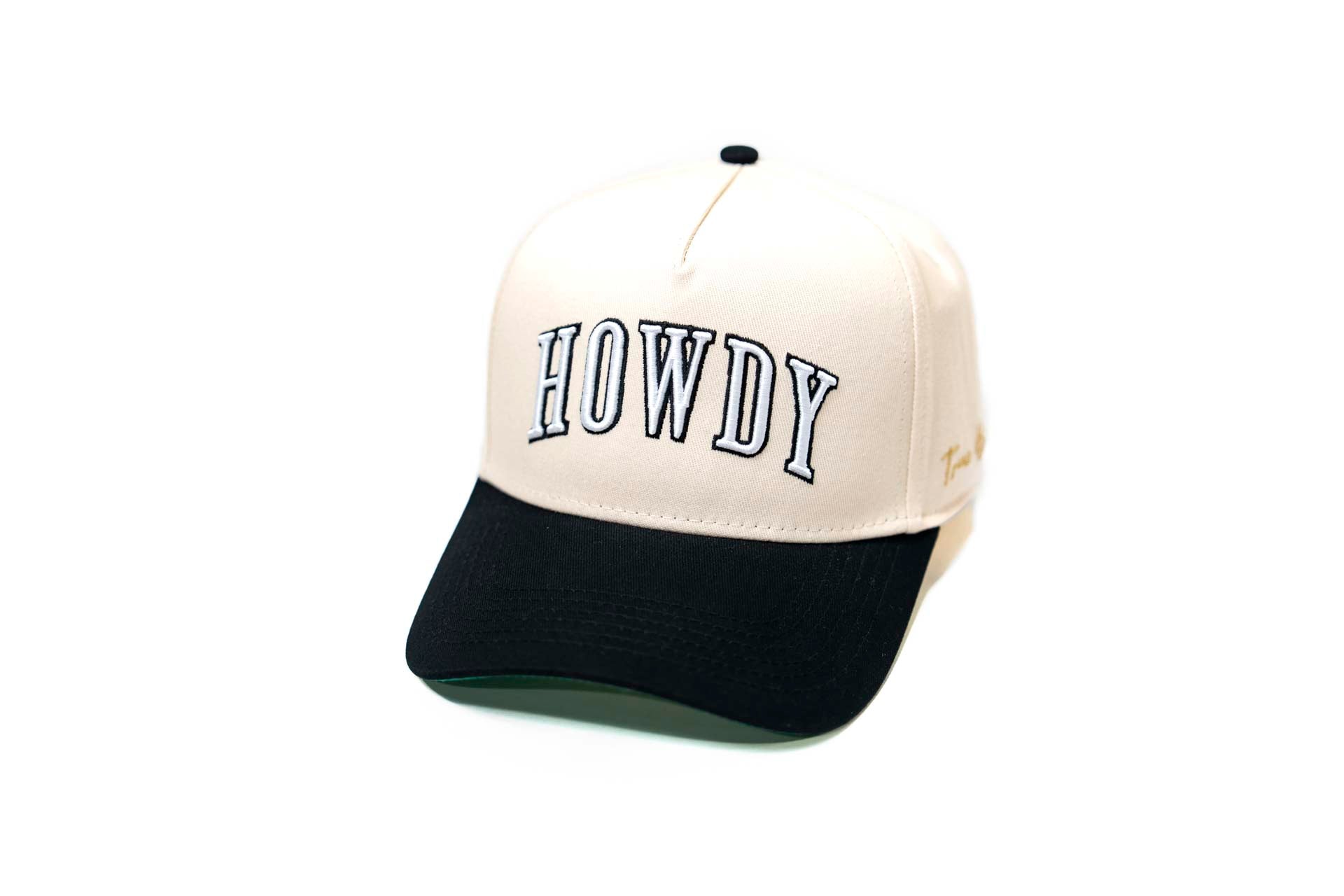 Precurved Howdy snapback - BLACK / OFFWHITE (BIG HOWDY)
