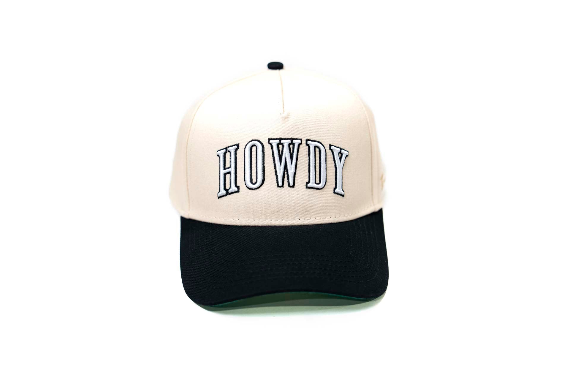 Precurved Howdy snapback - BLACK / OFFWHITE (BIG HOWDY)