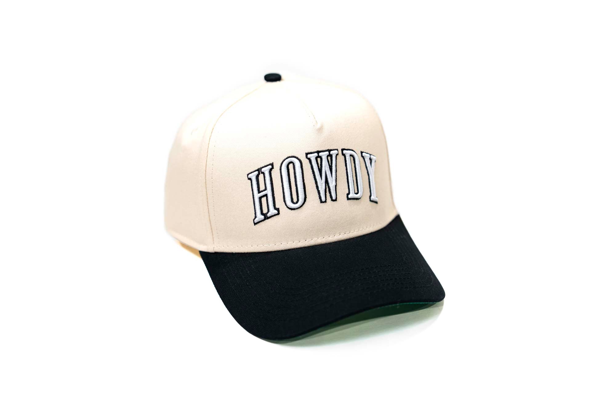 Precurved Howdy snapback - BLACK / OFFWHITE (BIG HOWDY)