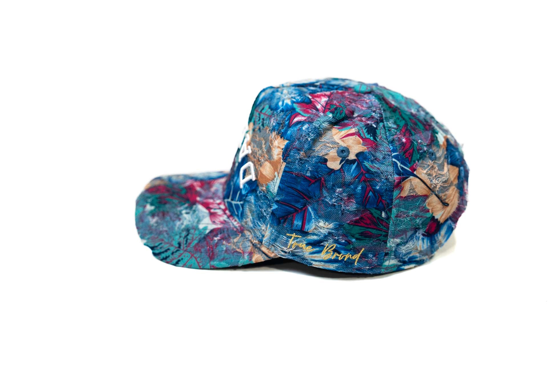 Floral distressed denim - MULTI-COLORED FLORAL