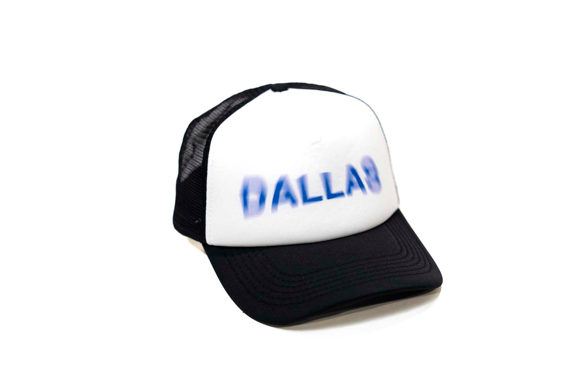 Blurred Trucker snapback - BLACK / WHITE