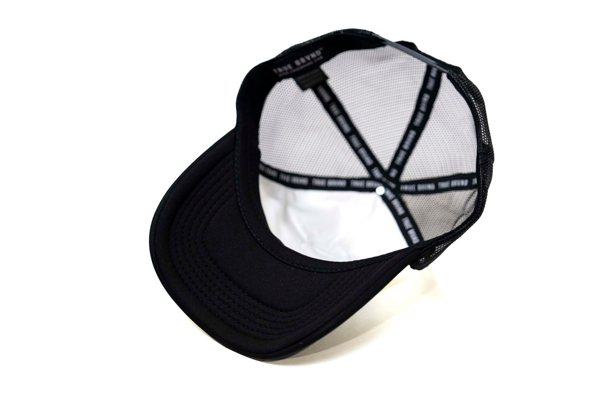 Blurred Trucker snapback - BLACK / WHITE