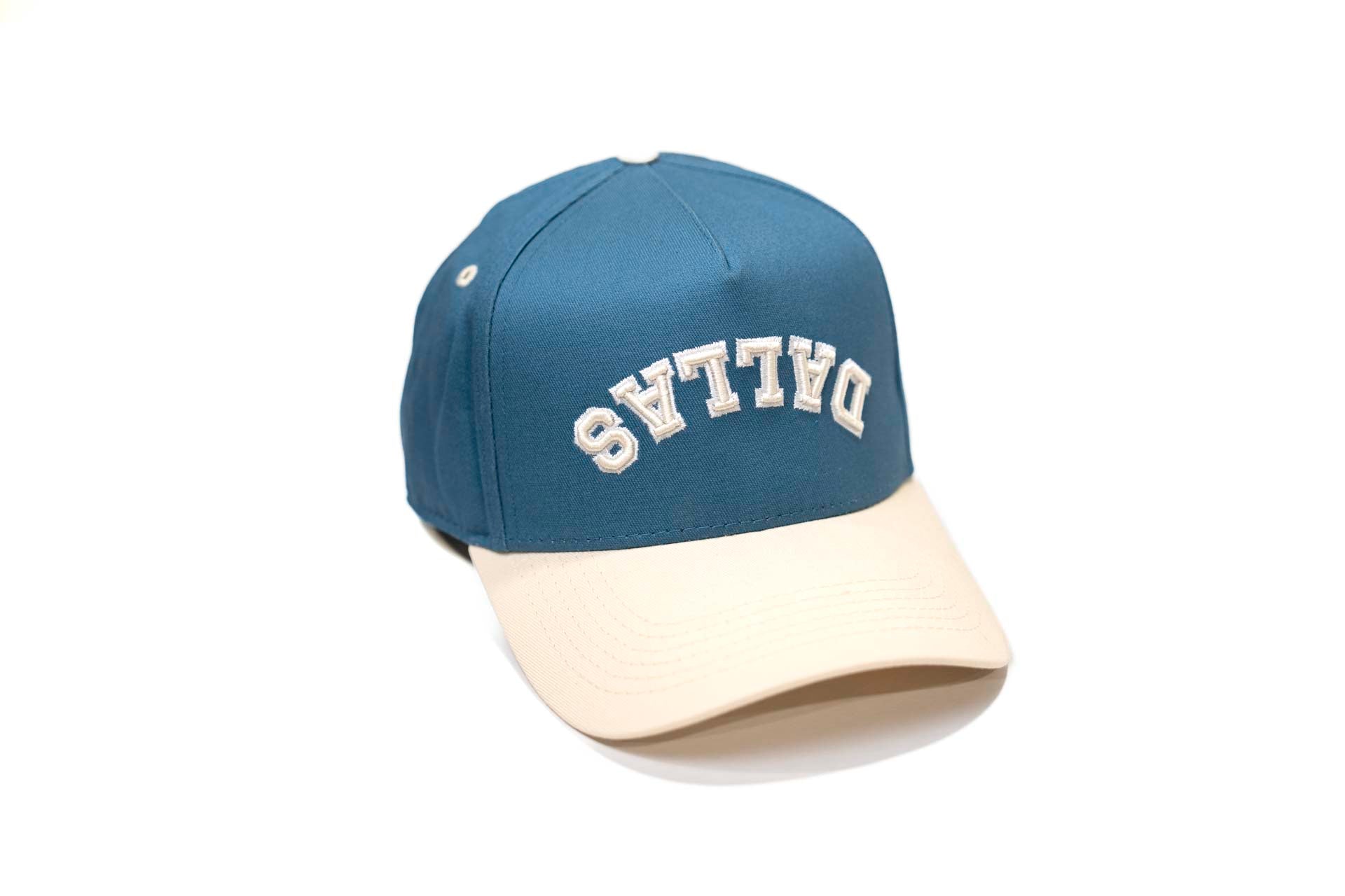 LC - Precurved Dallas snapback - OFFWHITE / STEEL BLUE