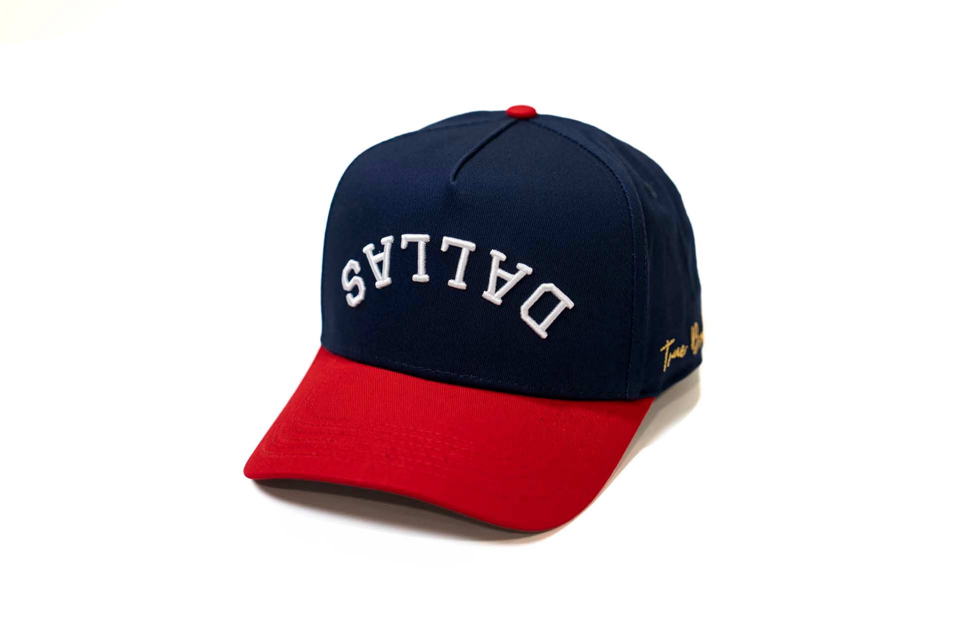 Precurved Dallas snapback - RED / NAVY