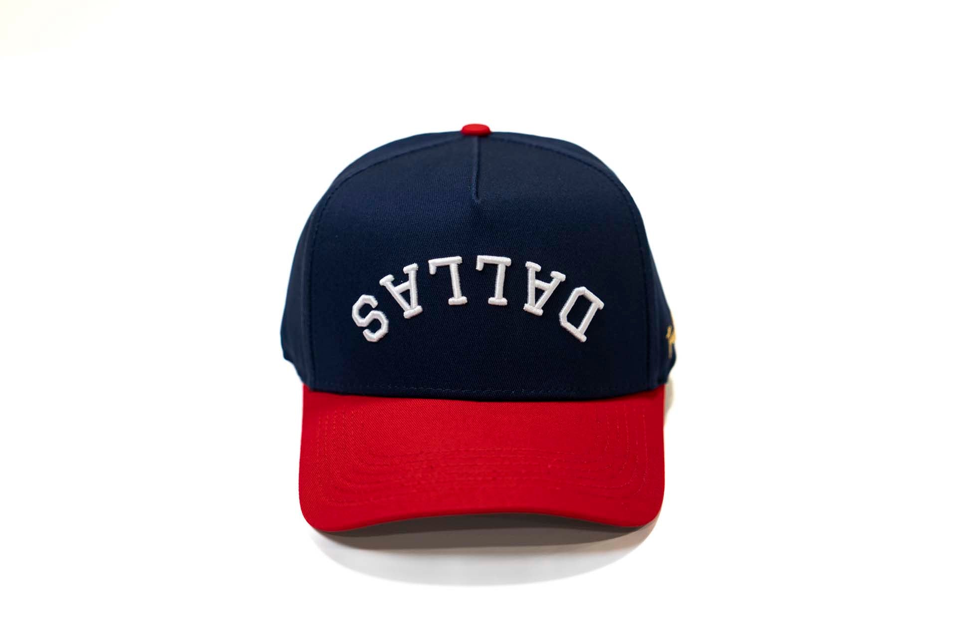 Precurved Dallas snapback - RED / NAVY