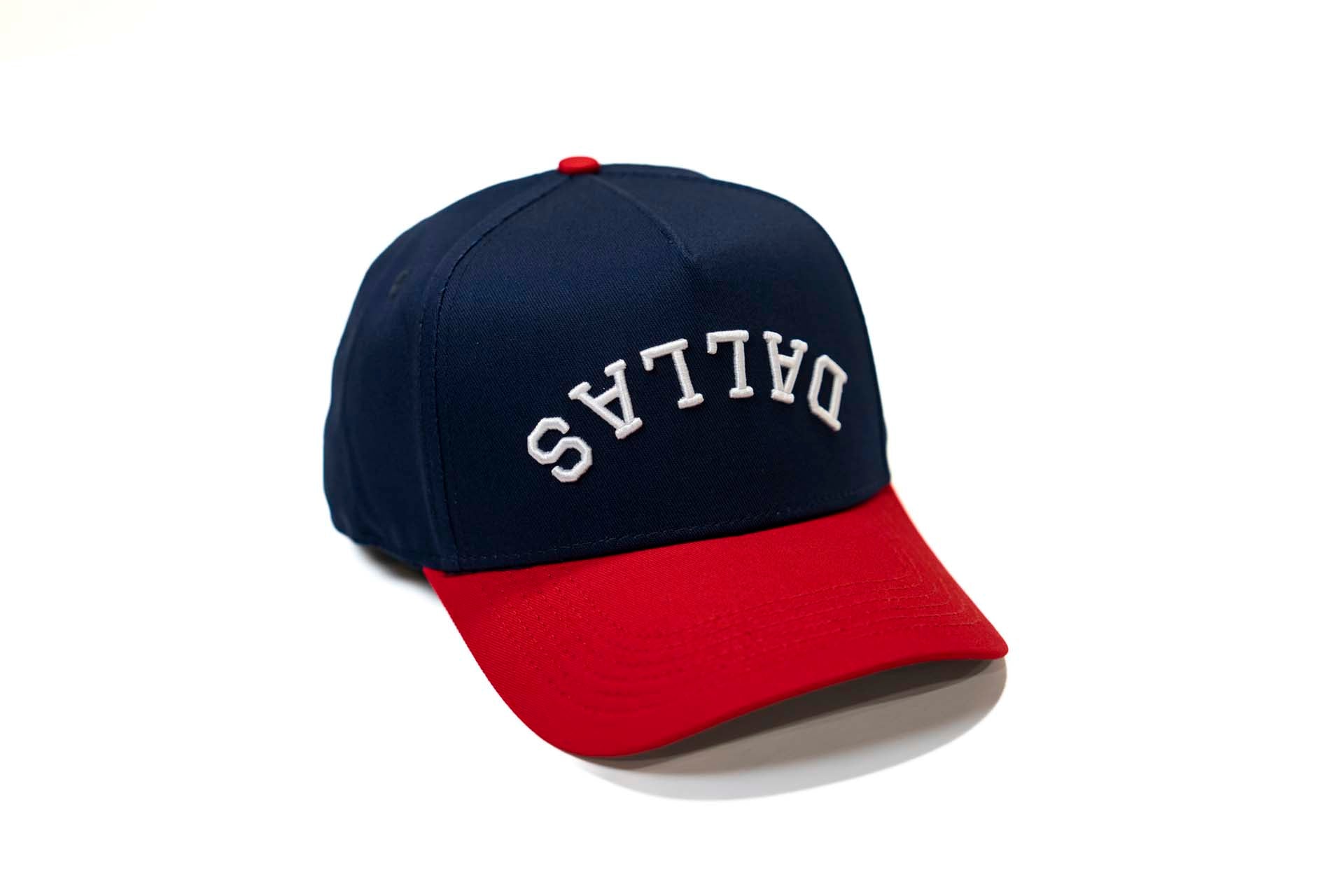 Precurved Dallas snapback - RED / NAVY