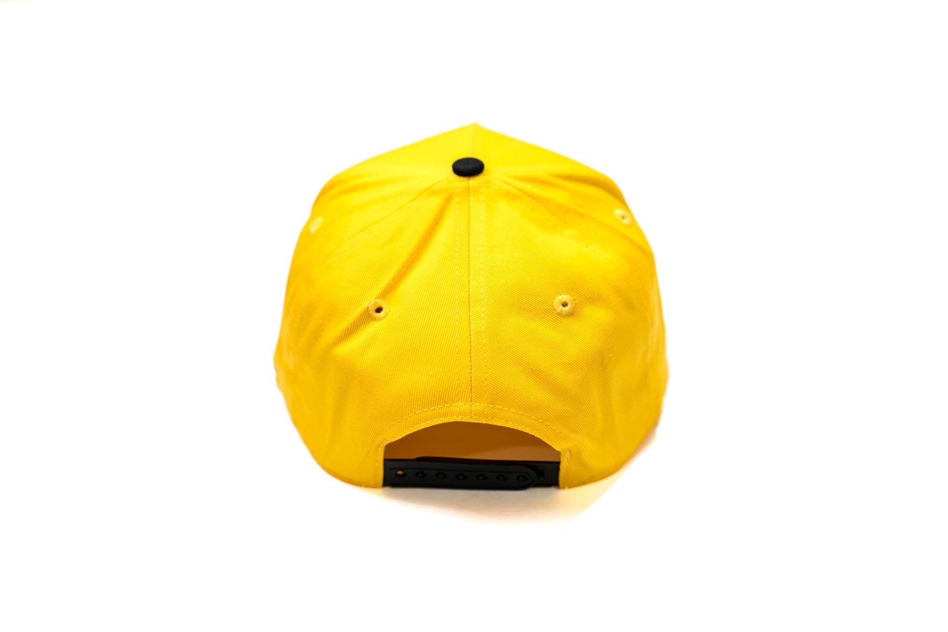 " Lemon " - Precurved Dallas snapback - BLACK / LEMON