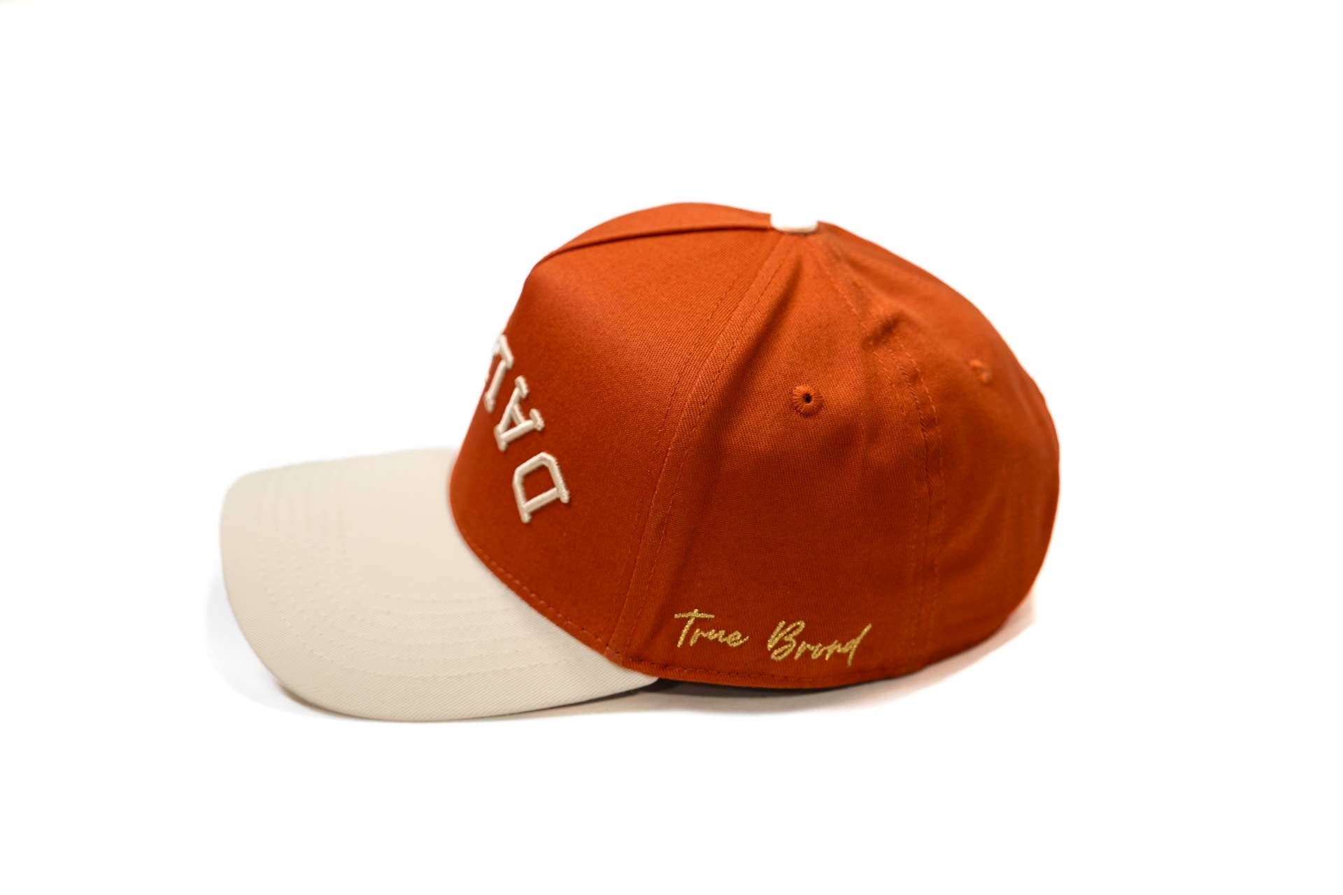 Precurved Dallas snapback - OFFWHITE / RUST