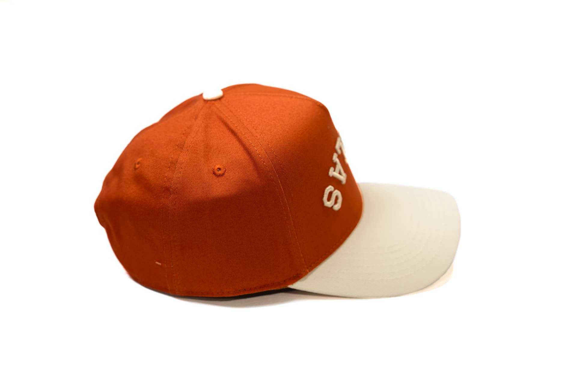 Precurved Dallas snapback - OFFWHITE / RUST