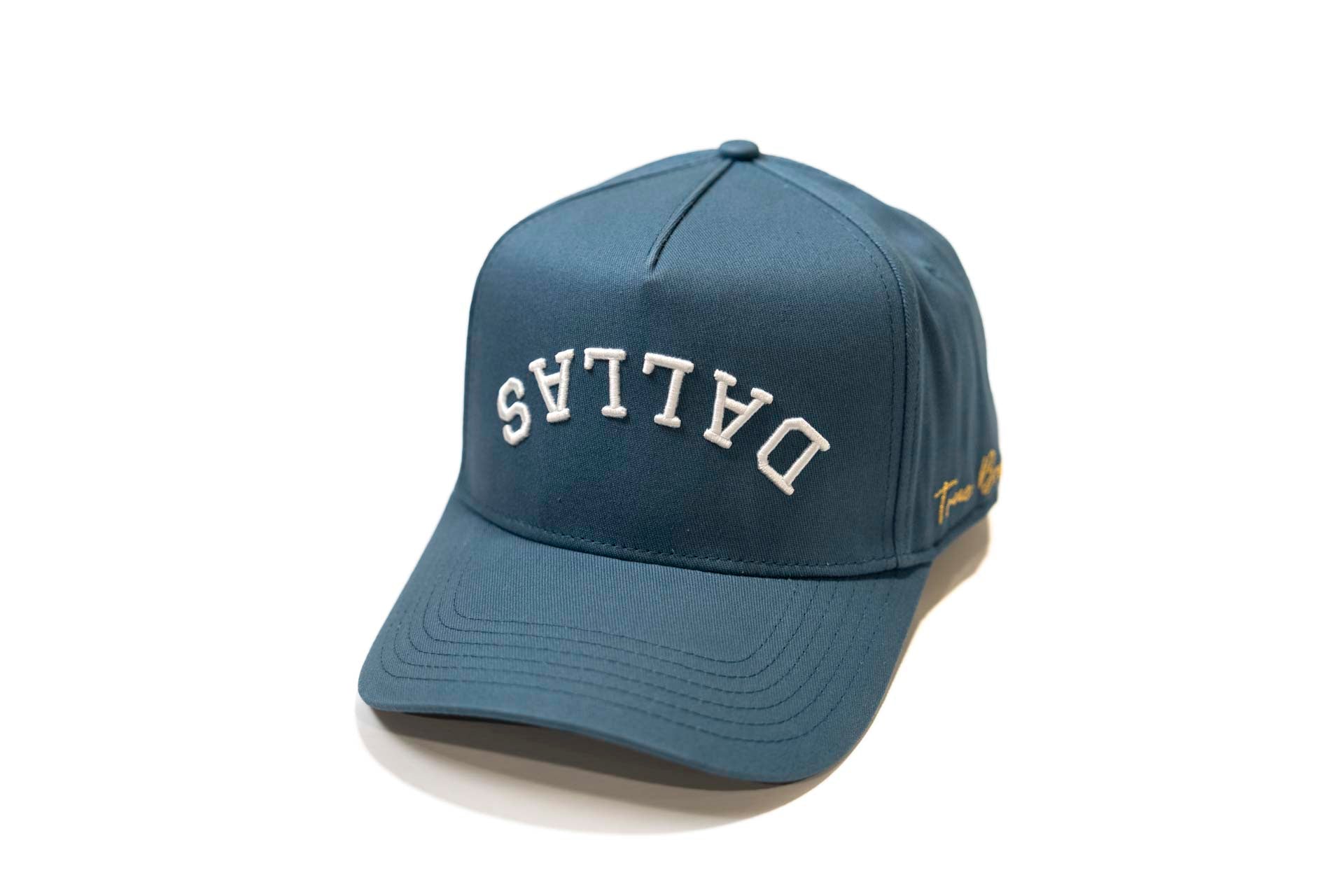 Precurved Dallas snapback - STEEL BLUE