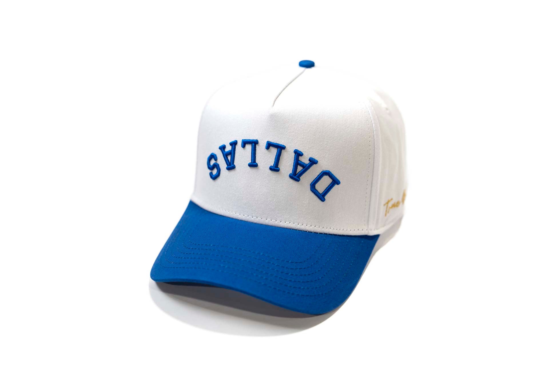 Precurved Dallas snapback - ROYAL / WHITE