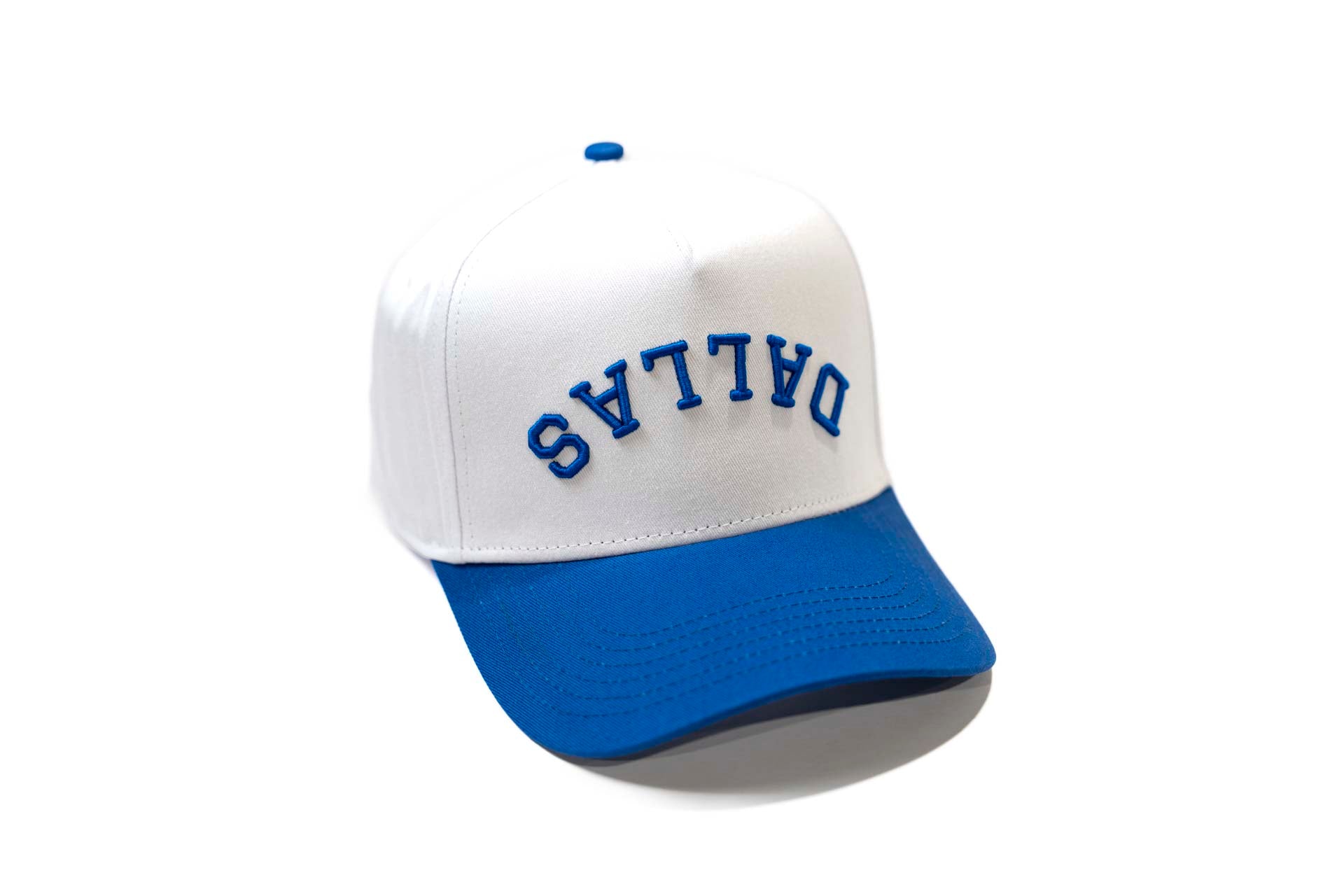 Precurved Dallas snapback - ROYAL / WHITE