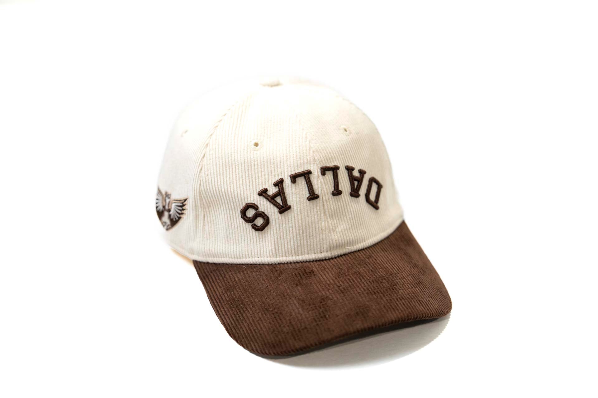 Dallas Wings Dad Hat - BROWN / OFFWHITE (Corduroy)