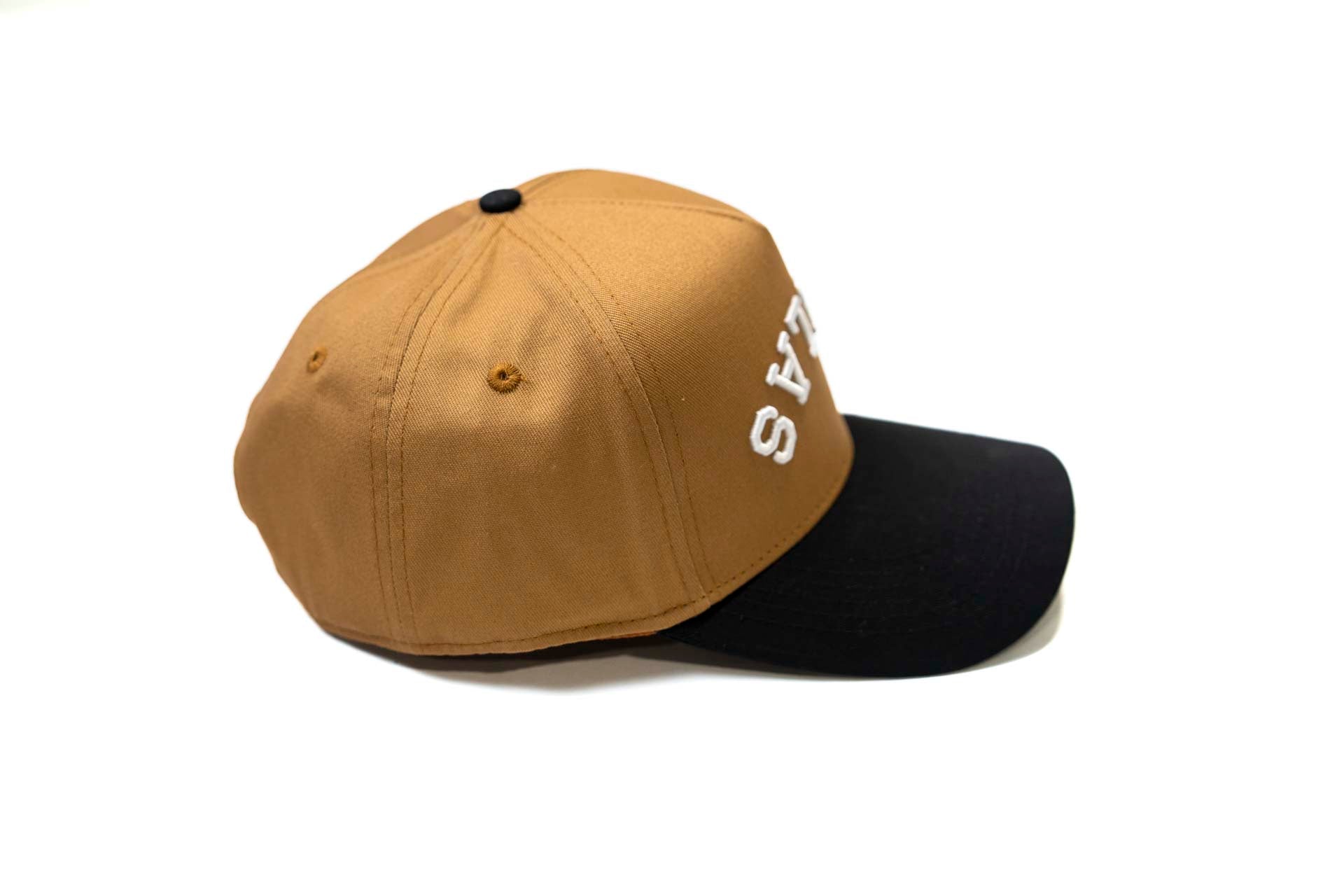 " Wheat " - Precurved Dallas snapback - BLACK / WHEAT