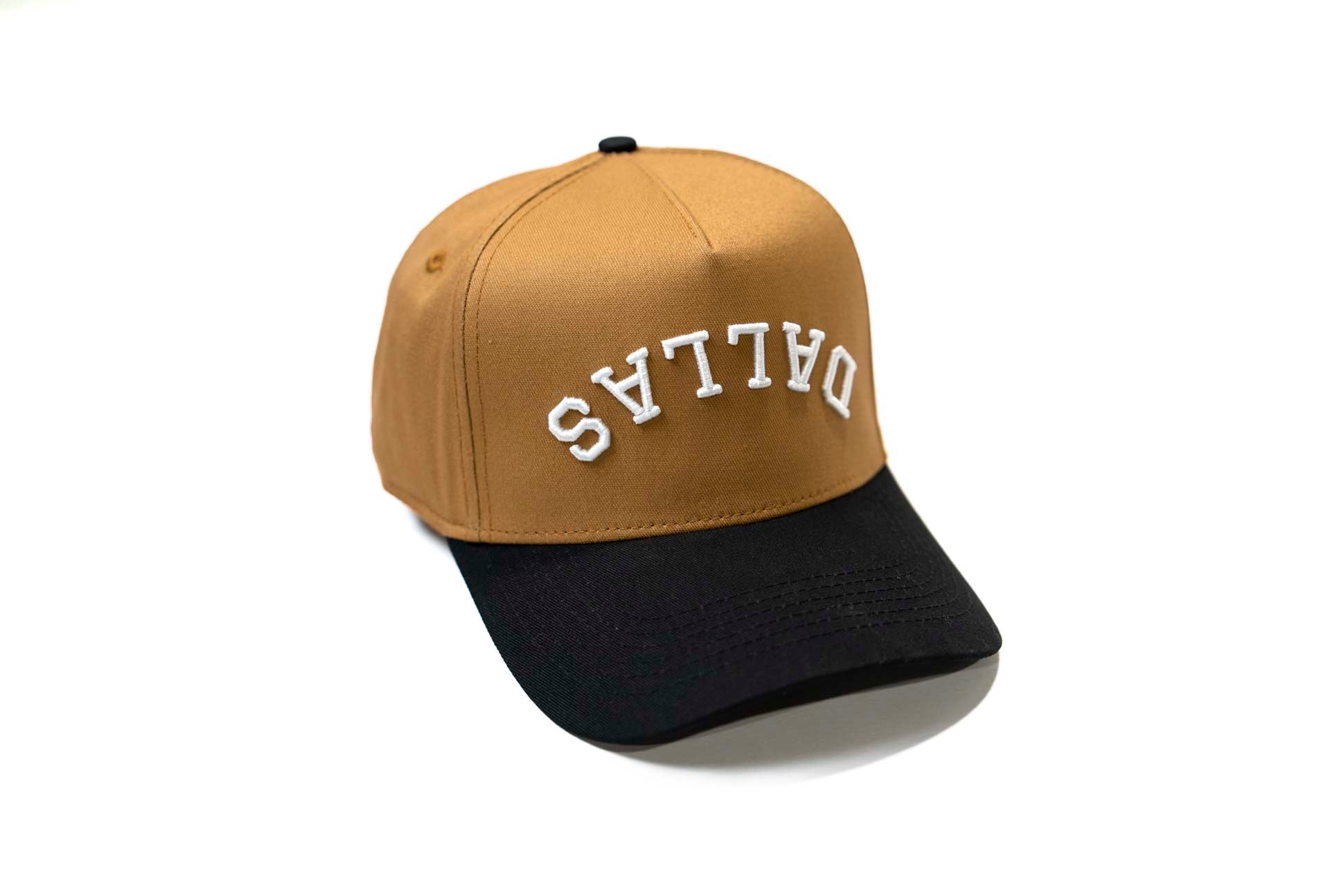 " Wheat " - Precurved Dallas snapback - BLACK / WHEAT