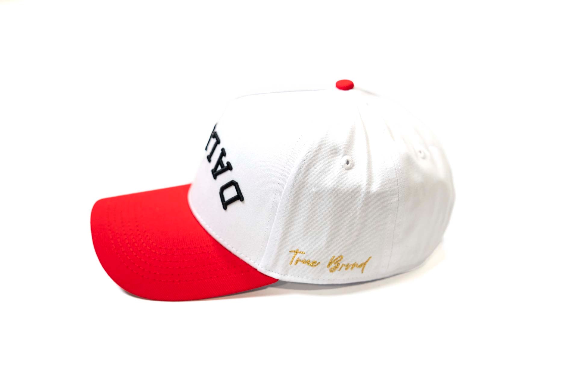Precurved Dallas snapback - RED / WHITE