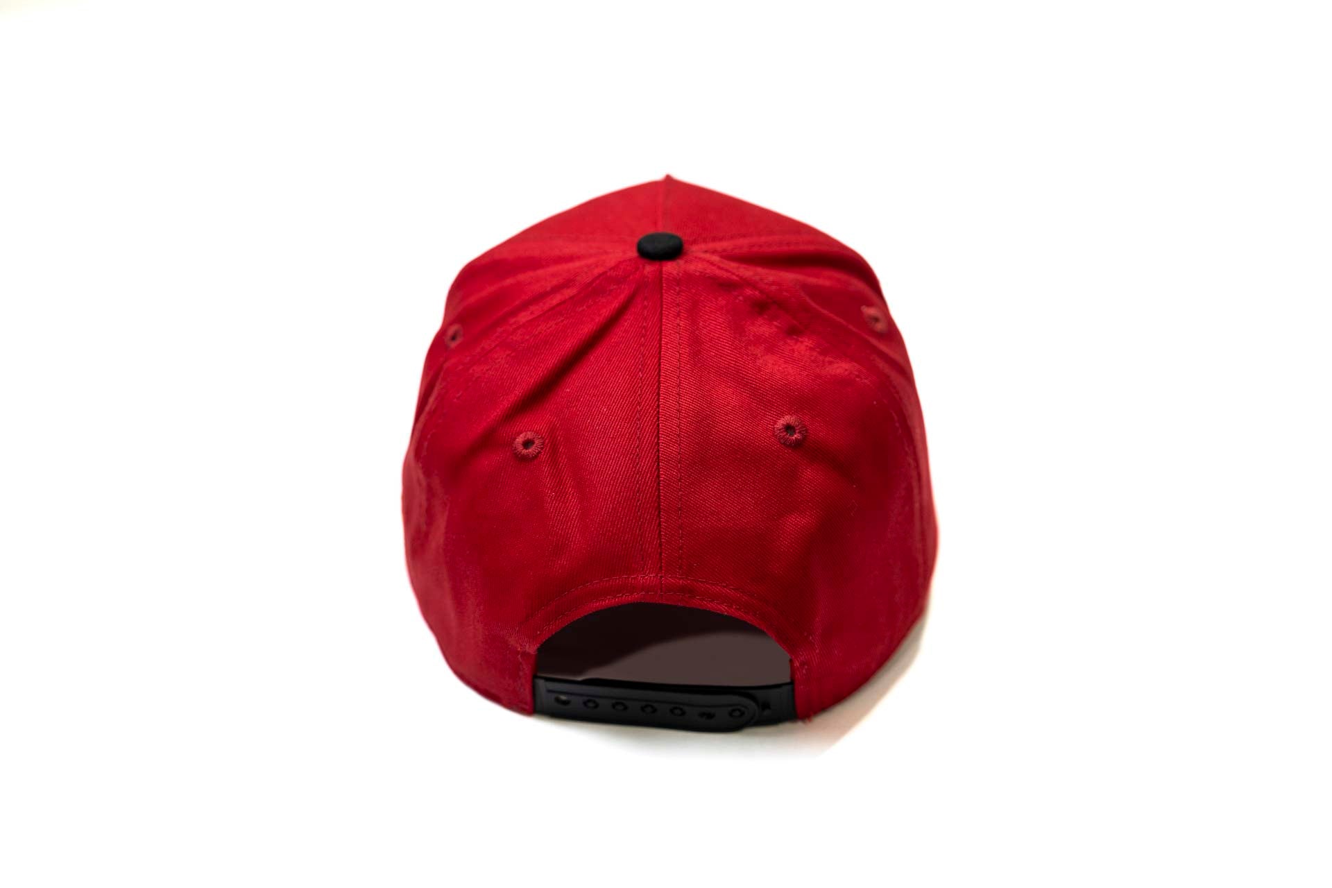 " Cherry " - Precurved Dallas snapback - BLACK / CHERRY