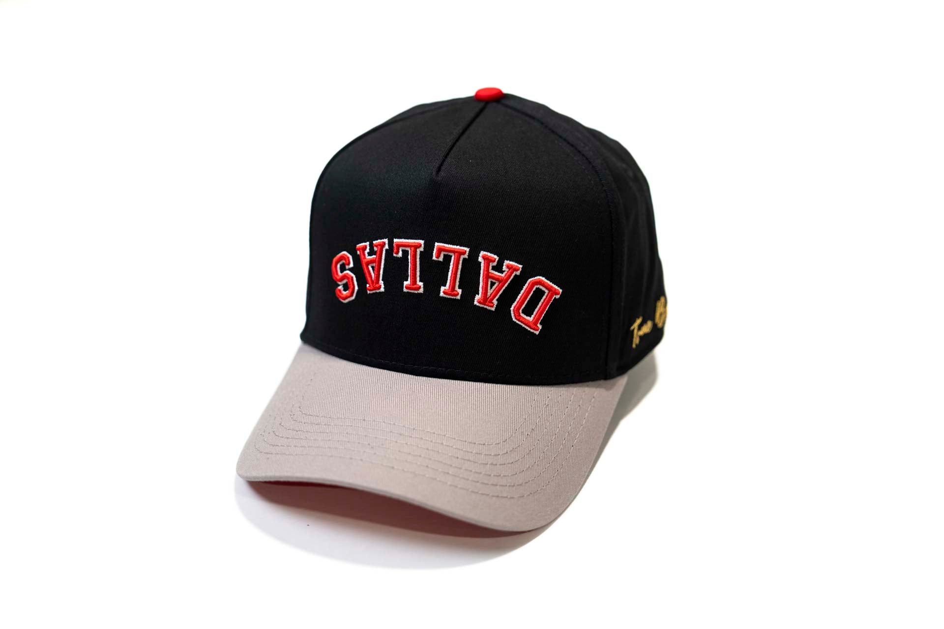 Precurved Classic Dallas snapback - GRAY / BLACK reimagined