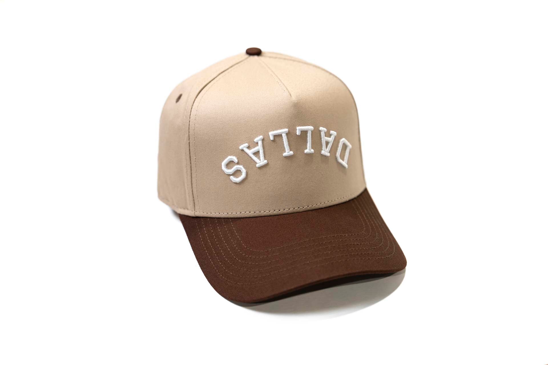 Precurved Dallas snapback - DARK BROWN / KHAKI