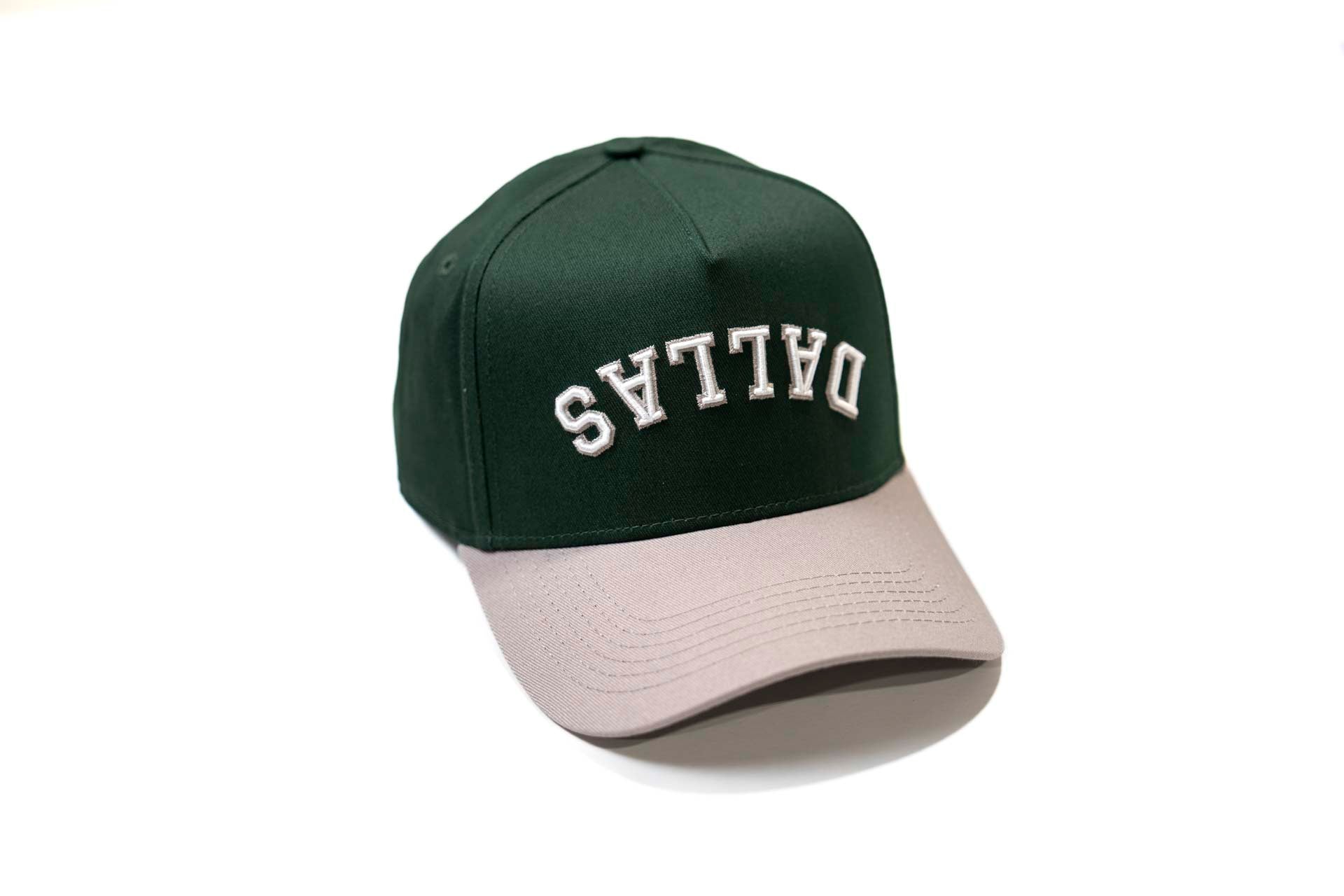 Precurved Dallas snapback - GRAY / FOREST GREEN