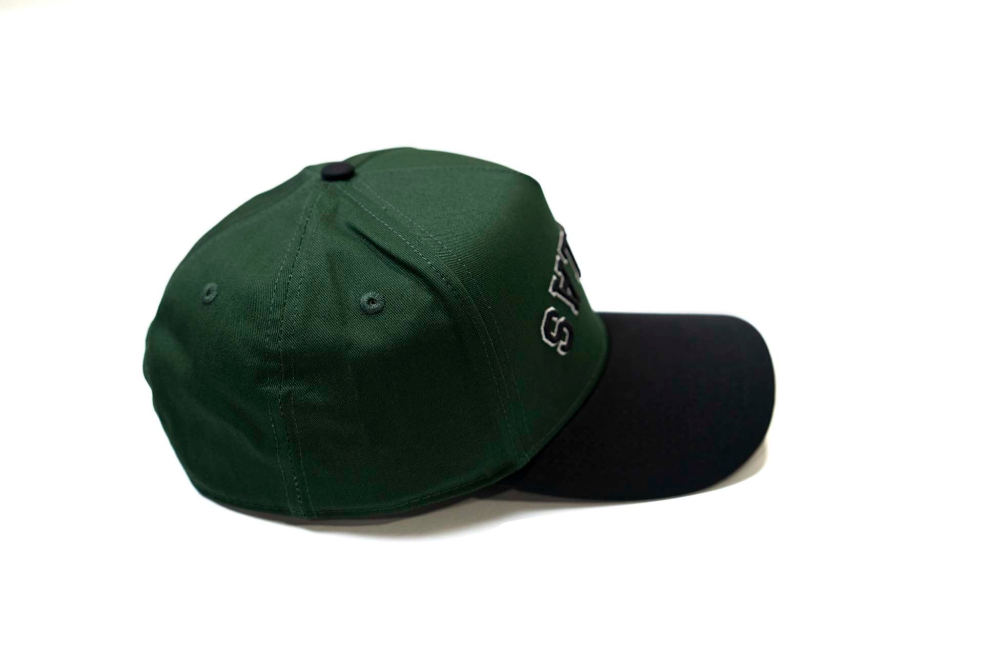 Precurved Dallas snapback - BLACK / FOREST GREEN