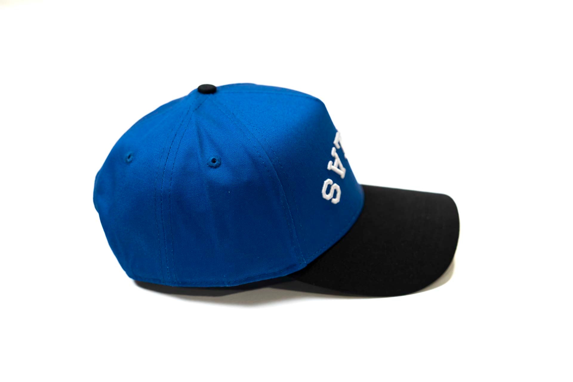 " Blueberry " - Precurved Dallas snapback - BLACK / ROYAL