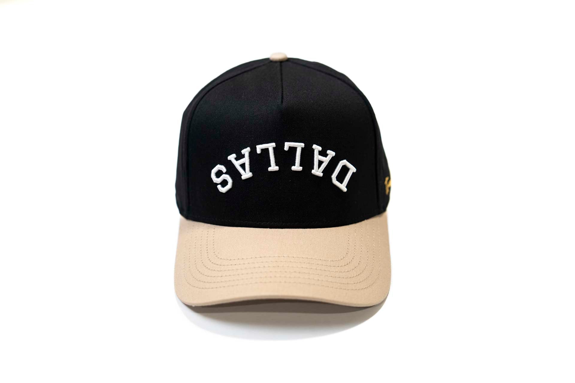 Precurved Dallas snapback - SAND / BLACK