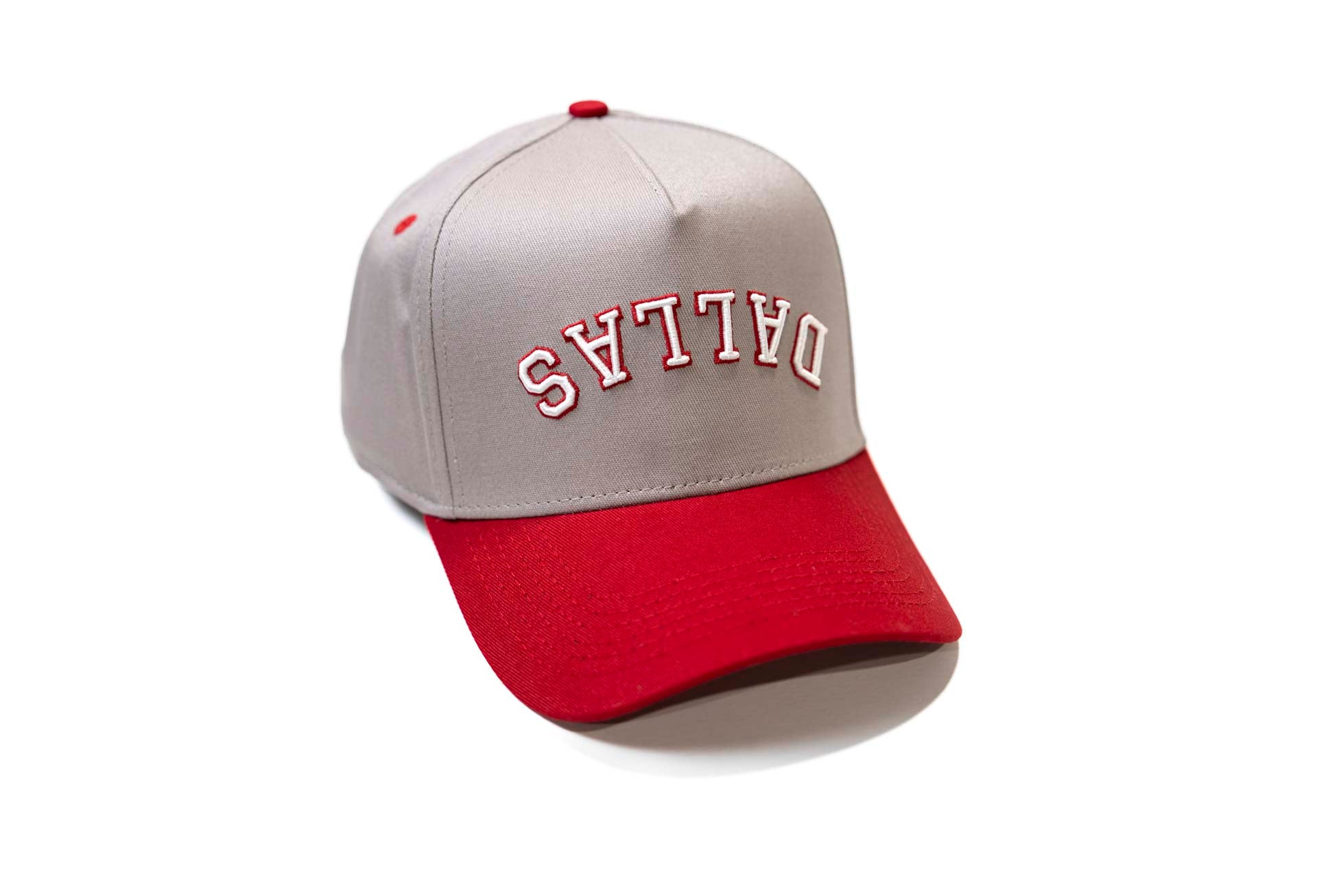 Precurved Dallas snapback - CARDINAL RED / LITE GRAY