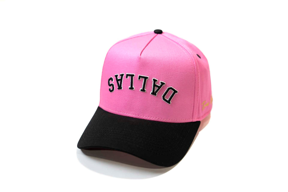 Stylish Pink and Black cap Hat in Neon Pink and Black | Pinkbox Doughnut Apparel main image 2