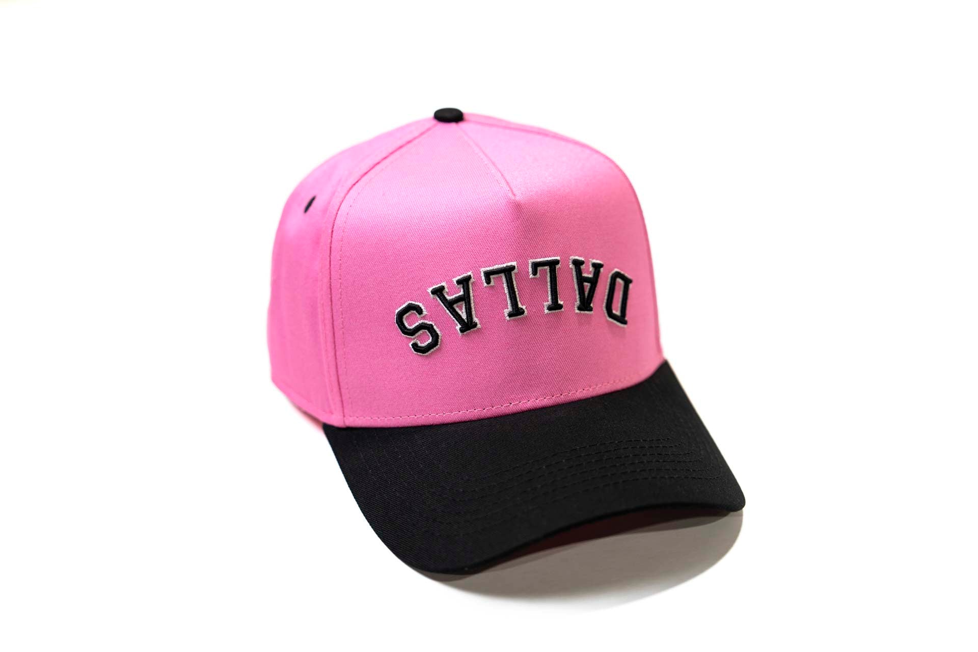 Precurved Dallas snapback - BLACK / PINK
