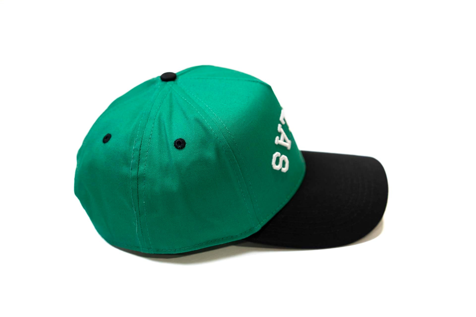 " Green Apple " - Precurved Dallas snapback - BLACK / GREEN