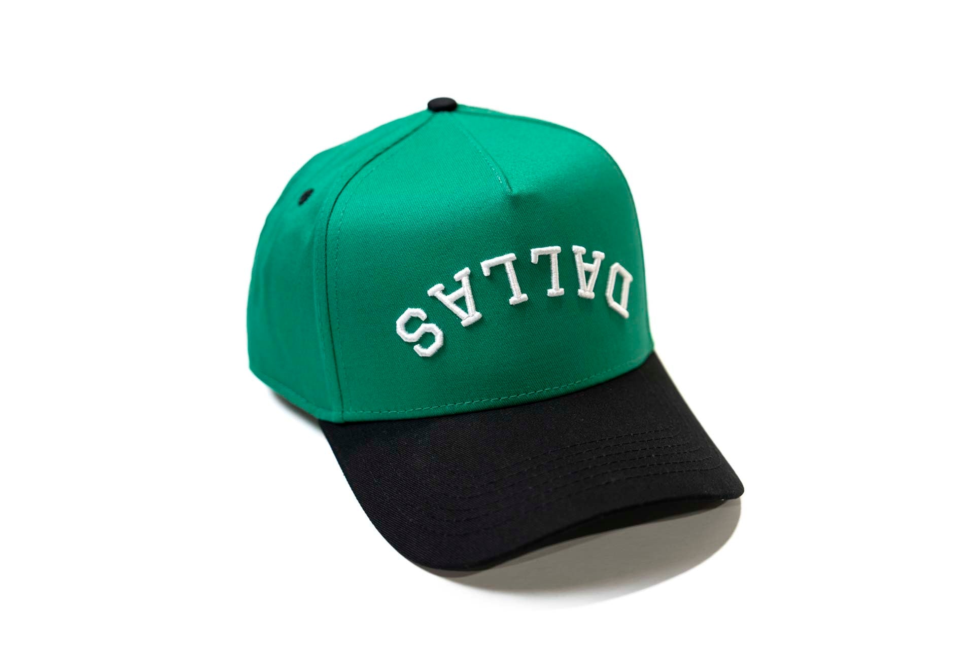 " Green Apple " - Precurved Dallas snapback - BLACK / GREEN