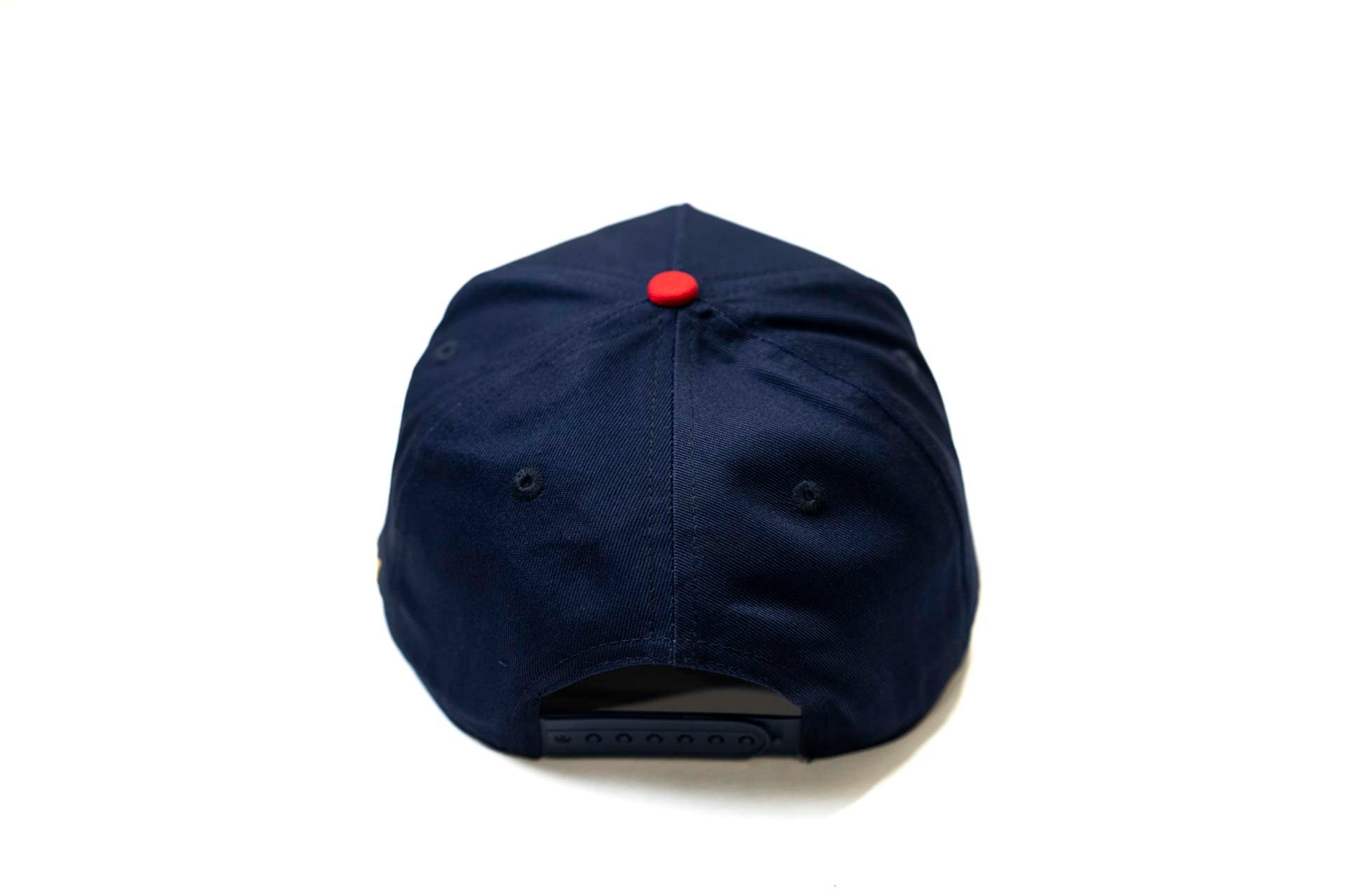 Precurved Dallas snapback - BLACK / NAVY w/red